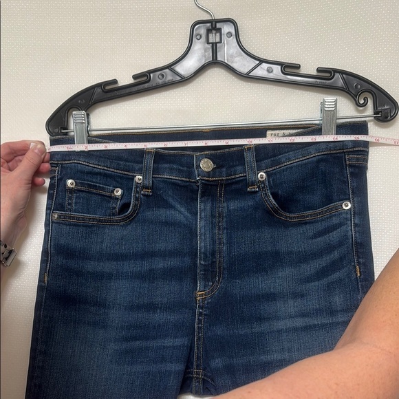 Rag & Bone Blue Ankle Cropped Jeans with Streamlined Silhouette - Picture 7 of 13
